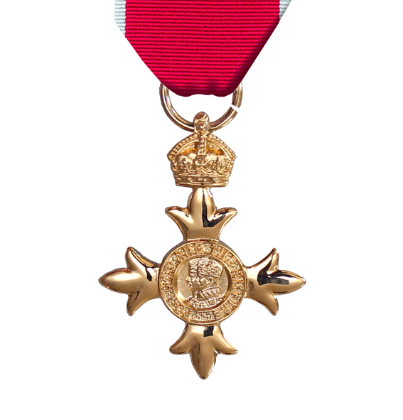 Civilian OBE medal and ribbon