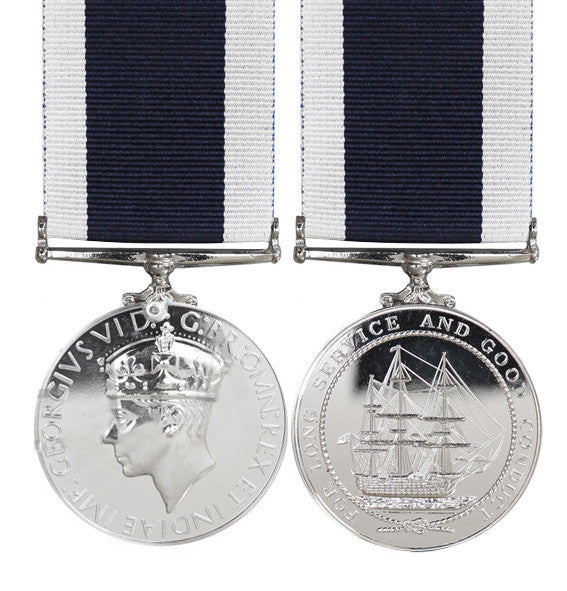 Royal Navy Long Service Full Size Medal GVI
