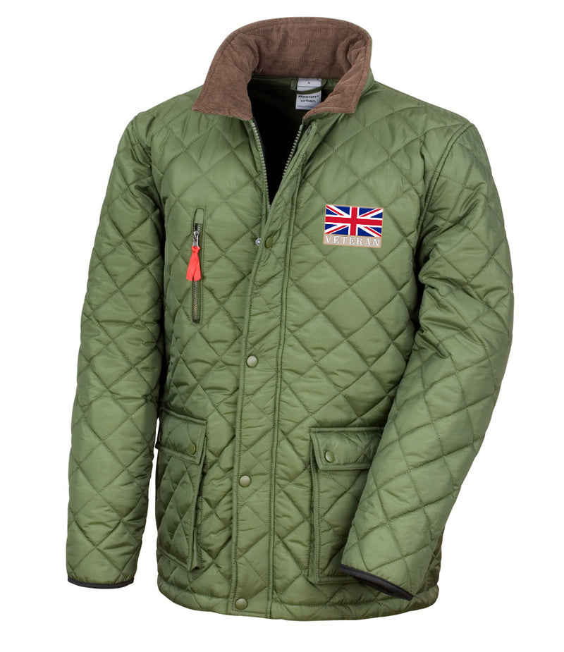 Cheltenham Quilted Jacket with Printed Military Badge