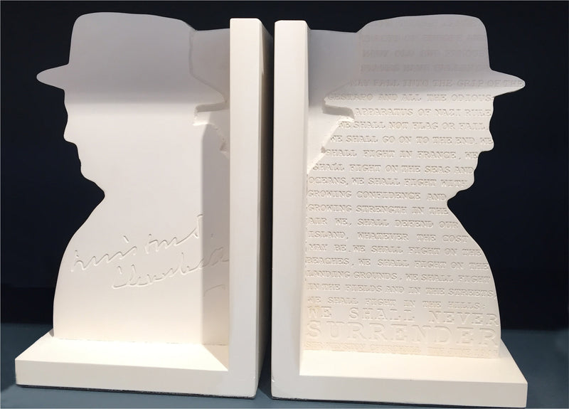 Sir Winston Churchill Plaster Bookends