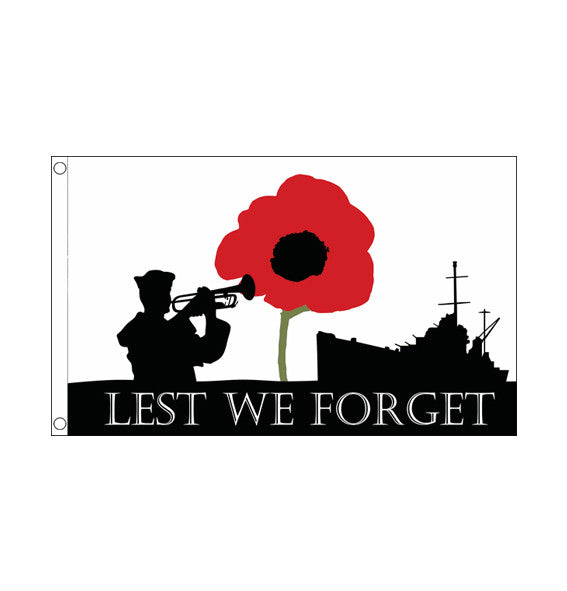 Lest We Forget Navy Flag