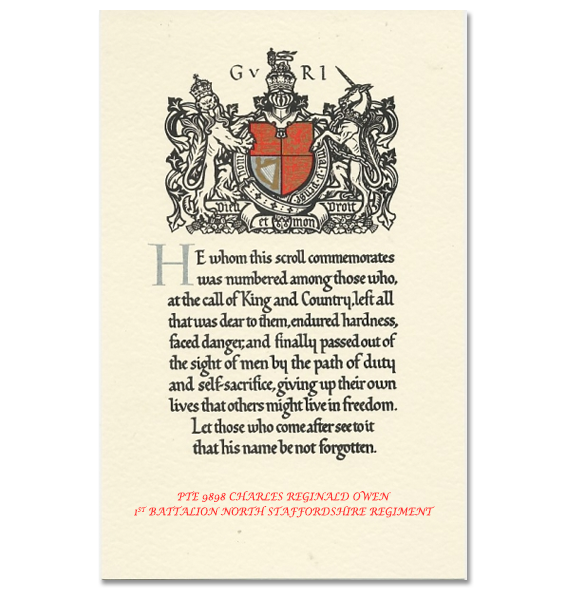 Memorial Plaque - The Death Penny with Memorial Scroll