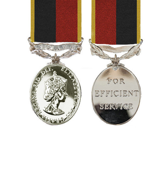 Miniature T&AVR Efficiency Medal EIIR HAC