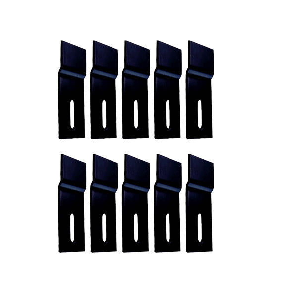 Offset Fixing Bracket - 35 x 10mm - Zinc Alloy - Black Finish - 10 Pack